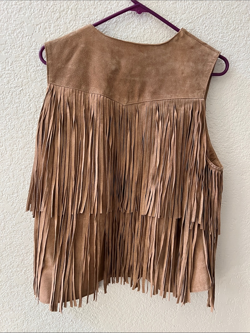 bagatelle Suede Fringe Vest in Brown - Picture 2 of 2